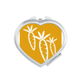 thumbnail image 1 of Vegetable Expression Happy Carrot Body Mirror Travel Magnification Portable Handheld Pocket Makeup, 1 of 3