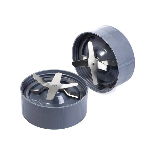 EASTIN Replacement Extractor Blade for Nutribullet, a set of two replacement parts compatible with Nutribullet 600W and 900W models. The blades are made of stainless steel and feature a durable grey plastic base, designed for blending and extracting. Suitable for kitchen appliance maintenance and repair.