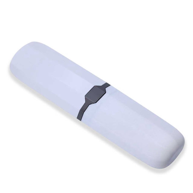 Maytalsory Tooth Brush Toothpaste Storage Box with Lid Portable Smooth Cases Chopsticks Forks Organizer Travel Office Party Transparent White 1Set