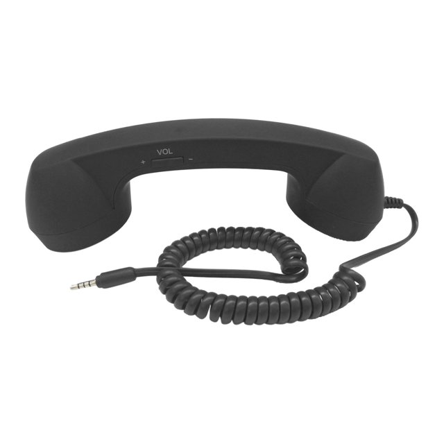 Combiné, Récepteur Mobile 3,5 mm pour Cellulaire Noir