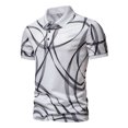 thumbnail image 3 of Cameland Mode Personnalité Homme Décontracté Ajusté Manches Courtes Imprimé T Manches Courtes Col Rabattu Blouse et Chemise, 3 of 9