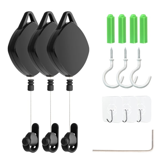 VR Cable Management Retractable Ceiling Pulley System Compatible for HTC Vive/Rift S/Oculus Quest2 VR Accessories