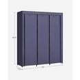 thumbnail image 3 of SONGMICS Portable Clothes Closet, Non-Woven Fabric Wardrobe, Storage Organizer, Dark Blue,Adult, 3 of 6
