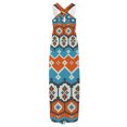 thumbnail image 4 of Birdeem Robe Longue Décontractée pour Femme à Col en V Sans Manches Imprimée, Coupe Ample, Style Camisole, Longue Robe+poche, 4 of 5