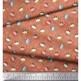 thumbnail image 2 of Soimoi Poly Georgette Fabric Triangle & Cow Cartoon Printed Fabric 1 Yard 42 Inch Wide, 2 of 3