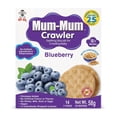 thumbnail image 1 of Mum-Mum Crawler Teething Biscuits for Crawling Baby - Blueberry Flavor, 1 of 7