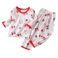 thumbnail image 1 of Ediodpoh Ensemble Décontracté pour Enfants Pyjama d'Été pour Garçons Filles Pyjama à Manches Longues Mignon pour Tout-Petit Bébé Ensemble de Pyjamas Tenues pour Garçons Rouge 3-6 Mois, 1 of 3