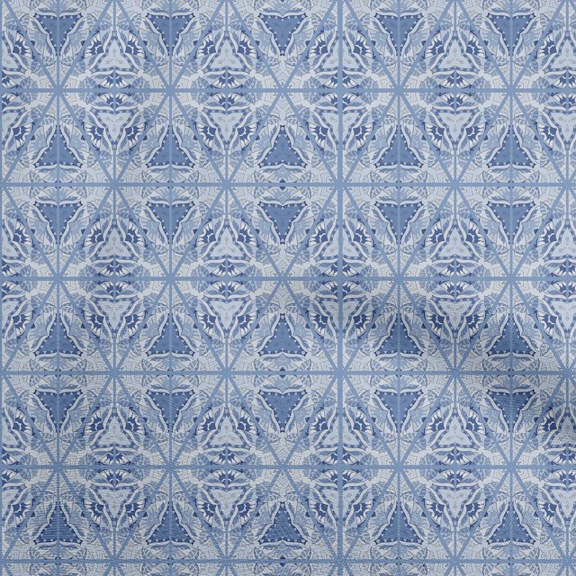 oneOone Polyester Spandex Medium Blue Fabric African Sewing Craft Projects Fabric Prints By Yard 56 Inch Wide