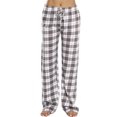 thumbnail image 1 of Innerwin Pantalons Palazzo Jambes Larges Bas de Pyjama pour Femmes Vacances Cordon de Serrage Gris P, 1 of 2