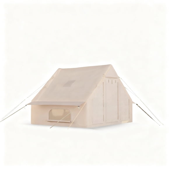Garvee Inflatable Camping Tent 9.84 x 6.89 x 6.56 ft, for 4 Person, with Air Pump, Khaki