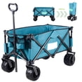 thumbnail image 1 of Chariot Utilitaire Pliant pour l'Extérieur avec Grosses Roues, Chariot de Jardin Pliable Robuste pour le Camping et les Courses, 1 of 7