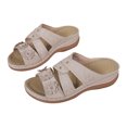 thumbnail image 2 of LSLJS Sandales à Talon Compensé à Fleurs d'Été pour Femmes, Pantoufles de Mode pour Dames, Chaussures Décontractées, Pantoufles pour Femmes, 2 of 3