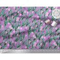 thumbnail image 3 of Soimoi Poly Georgette Fabric Leaves & Tulip Floral Decor Fabric Printed Yard 42 Inch Wide, 3 of 3