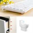 thumbnail image 3 of Cheers 100pcs Transparent Silicone Feet Semicircle Bumper Door Buffer Self-Adhesive Pad, 3 of 7