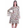 thumbnail image 1 of Moomaya Robe d'Été Fluide à Manches Longues Imprimée pour Femmes, Longueur Genou, Évasée, 1 of 6
