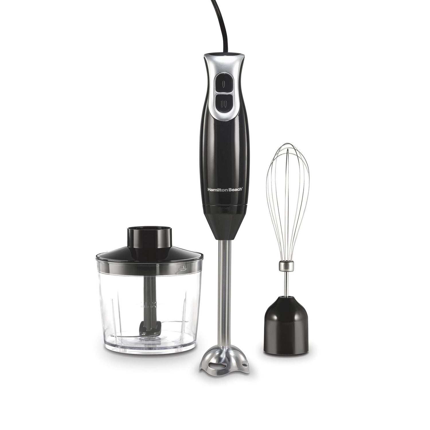 Hamilton Beach Immersion Blender with Stainless Steel Blades & 3 Attachments, 59745JC