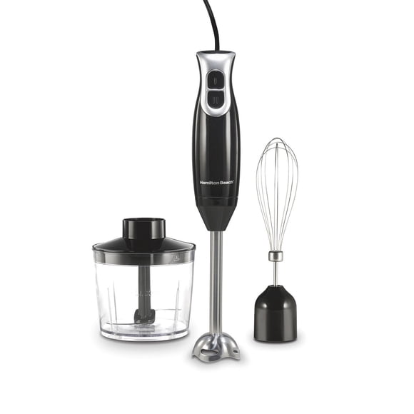 Hamilton Beach Immersion Blender with Stainless Steel Blades & 3 Attachments, 59745JC