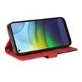thumbnail image 4 of Étui pour Motorola Moto G9 Power Portefeuille en Cuir Livre à Rabat Folio Support Vue Couverture - Rouge, 4 of 5