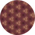 thumbnail image 1 of Ahgly Company Tapis d'Intérieur Ronds de Style Transitionnel Lavables à la Machine, Rouge Châtaigne, 4 Pieds Rond, 1 of 7