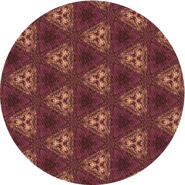 Ahgly Company Tapis d'Intérieur Ronds de Style Transitionnel Lavables à la Machine, Rouge Châtaigne, 4 Pieds Rond