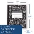 thumbnail image 2 of Marble Composition Notebook 8.5"X7" 36 Sheets-Black Flexible Cover, Wide Rule, 2 of 4