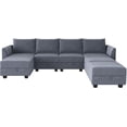 thumbnail image 2 of HONBAY Sectional Sofas, Bluish Grey Wood, 2 of 7