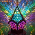 thumbnail image 1 of Wooden Bohemian Floor Lamp, USB Charging Hollow Geometric Colorful Lamp Retro, 1 of 4