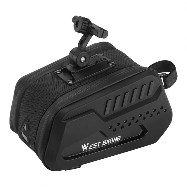 WEST BIKING Sac de Siège de Vélo Rigide 2.7L avec Montage Réglable, Rangement Étanche pour Accessoires de Conduite Sûrs et Pratiques