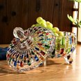 thumbnail image 1 of Dvkptbk Crystal Jar Hand-Painted Colored Glass Candy Jar with Woven Pattern Fruit Contrasting Vase Colored Glass Crystal Candy Jar Kitchen Gadgets, 1 of 9