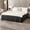 Black, variant on Defend Slide Bed Skirt, Elastic Pleated Bed Skirt Elastic Drooping Bed Skirt Hotel Style Bed Skirt for Home Hotel Spring Mattress