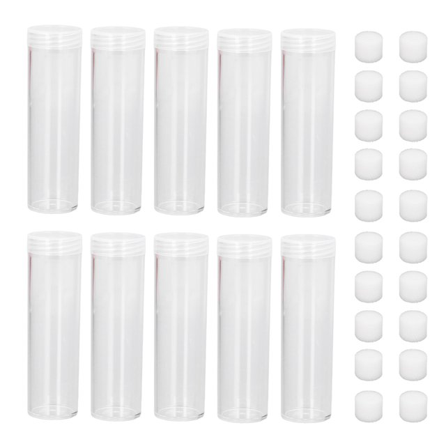 Round Clear Coin Tube, Keep Neat Plastic Coin Tubes For 25mm / 0.98in Coins For Commemorative Coins