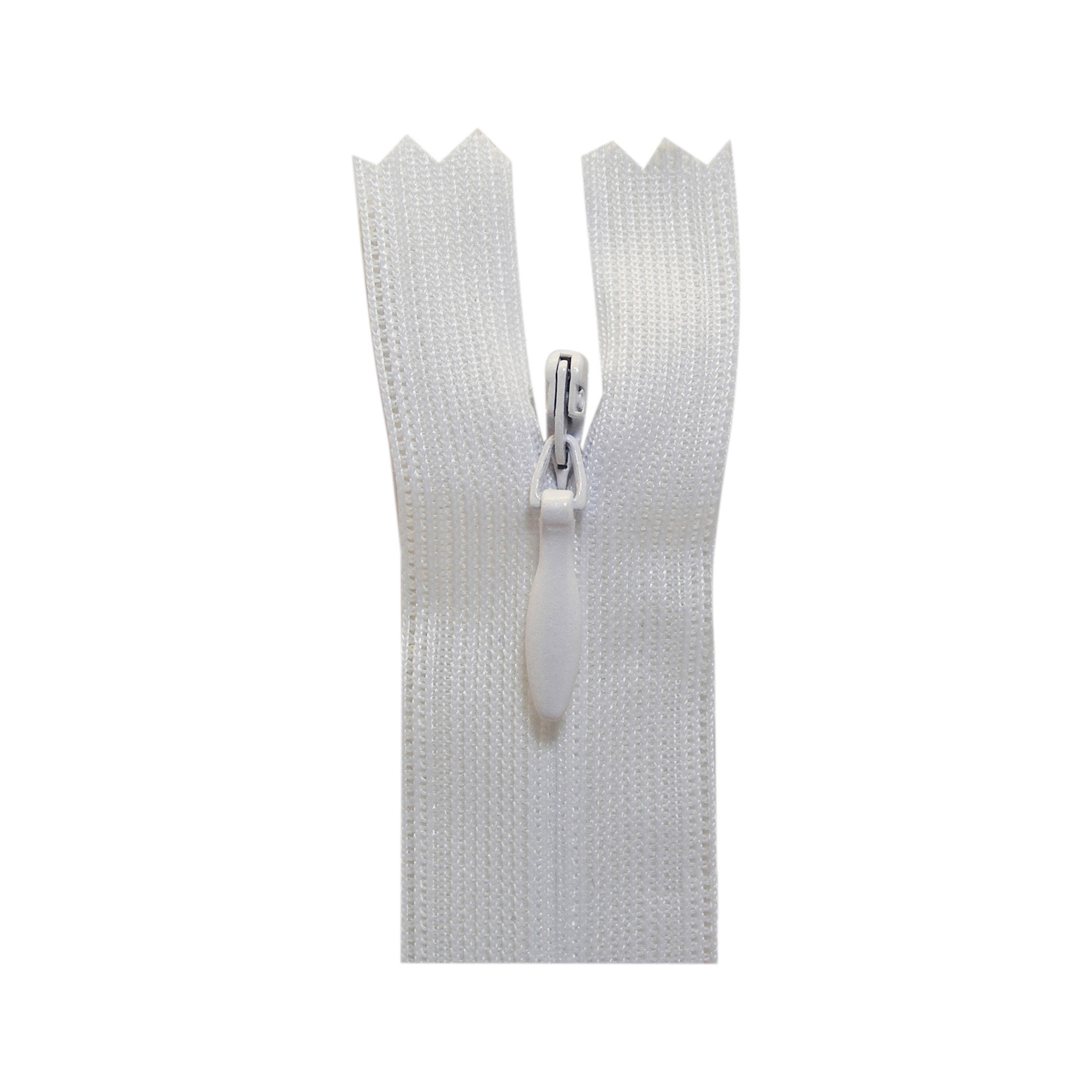 COSTUMAKERS Invisible Closed-End Zipper 20 cm (7.9 in), White, #2.5 Nylon Coil