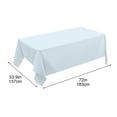 thumbnail image 3 of HHBEAUTY Rectangle Vinyl Tablecloth, Waterproof Spillproof Plastic Backed Table Cloth, Wipe Clean Table Cover for Dining, Buffet Parties and Camping (Blue,54" x 72"), 3 of 7