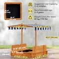 thumbnail image 3 of Outsunny Covered Sandbox with Lid & Adjustable Canopy for Kids, Red, 3 of 10