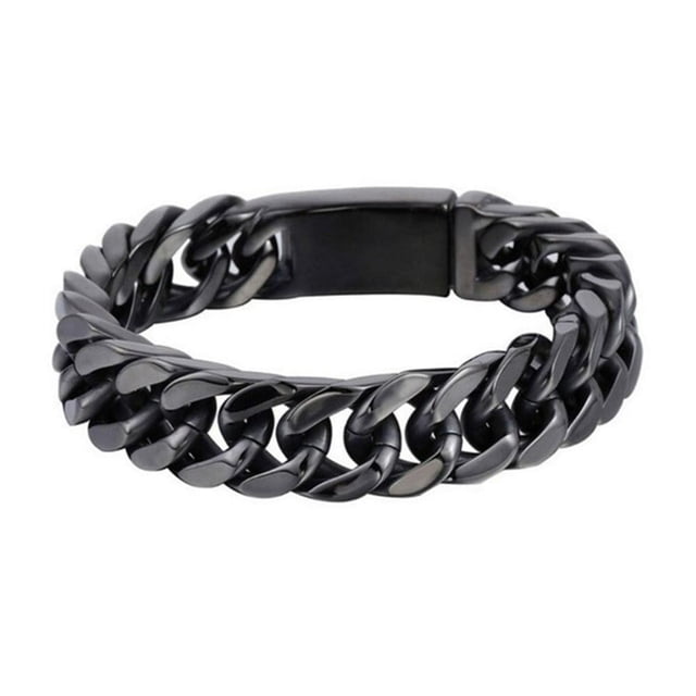 Bracelet Chaîne Mode Punk Hommes Joncs Ronds Mode Urbaine Bijoux (Or)