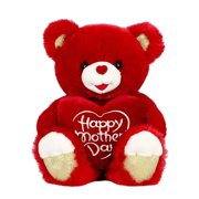Birdeem Soft Plush Stuffed Bear, Cute Teddy with Heart Design, Cozy Plush Toy for Hugging, Gift for Her, 8 Inches
