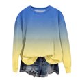 thumbnail image 1 of Yanlir Chandail Molletonné Surdimensionné pour Filles, Mode Enfants, Printemps Automne, Chandails Molletonnés, Col Rond, Manches Longues, Chandail Décontracté Ample, Hauts à Enfiler, 1-12 Ans (Bleu#1, 5 Ans), 1 of 6