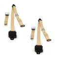 thumbnail image 1 of Ford Bronco 1966-1977 Airplane 3 Point Tan Retractable Bucket Seat Belt Kit - 2 Belts, 1 of 1