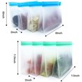 thumbnail image 5 of Reusable Food Freezer Bags Set of 8 Food Grade PEVA Reusable Leakproof Bags Sealed Silicone Freezer Bags, 5 of 5