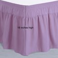 thumbnail image 4 of PiccoCasa Polyester Brushed Bed Skirt with Elastic Dust Ruffles 16" Drop, King Light Purple, 4 of 9
