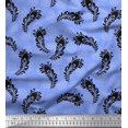thumbnail image 1 of Soimoi Rayon Fabric Floral & Peacock Feather Print Fabric by Yard 42 Inch Wide, 1 of 3