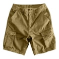 thumbnail image 5 of Men's Multi Pockets Military Cargo Shorts Summer Regular Fit Cotton Work Shorts, 5 of 5