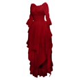 thumbnail image 5 of Robes Gothiques Yourumao pour Femmes, Robe Renaissance Rétro Unie, Grande Taille, Robe Maxi à Épaules Dénudées, Manches Évasées, Costume de Cosplay, Automne Hiver, Robe de Cour Médiévale, 5 of 5