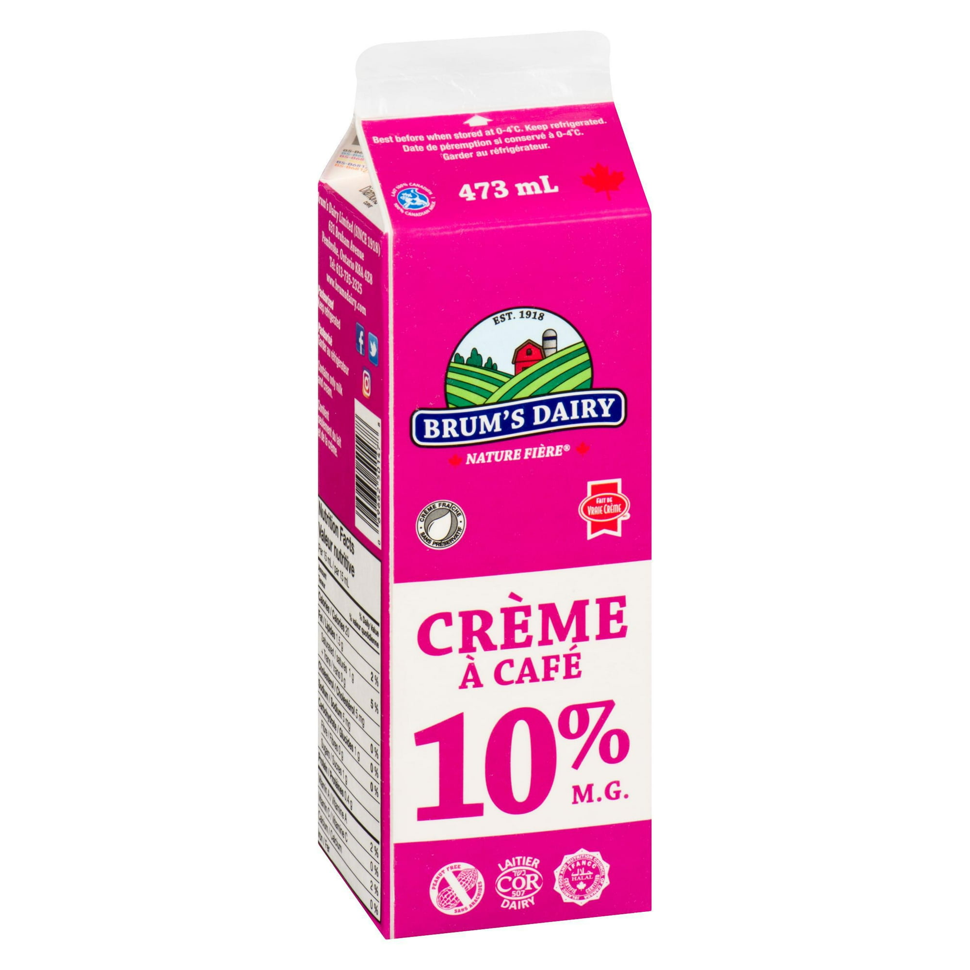 Brum's Crème à Café 10 % M.g