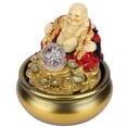 thumbnail image 2 of Tabletop Water Fountain, Resin Decorative Golden Tabletop Waterfall, Small For Home Office 13037 Gold EU Plug 220V, 2 of 8