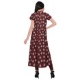 thumbnail image 3 of Moomaya Front Slit Tunic Dresses Women Short Sleeve Printed Kurti Summer Wear, 3 of 5