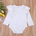 thumbnail image 2 of Newborn Baby Girl Boy Ruffled Long Sleeve Romper Solid Color Casual Bodysuit Spring Fall Clothes, 2 of 6