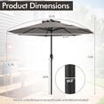 thumbnail image 3 of Gymax Outdoor Patio Umbrella Modern Table Umbrella w/8 Heavy Duty Ribs Sun-proof Gray, 3 of 10