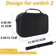 thumbnail image 3 of Switch Case for Nintendo Switch 2, Portable Full Protection Carrying Travel Bag with 20 Game Cards Storage for Switch 2(2025 Version) Controller and other Accessories, 3 of 6