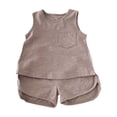thumbnail image 1 of Birdeem Ensemble Débardeur Décontracté Sans Manches pour Filles, Col Rond, Bretelles, Pantalon Court Ample, 1 of 1